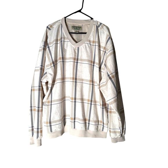 Boca Classic Original Golf Other - Boca Classic Original Golf Classic Club White/Tan Plaid Windbreaker XL